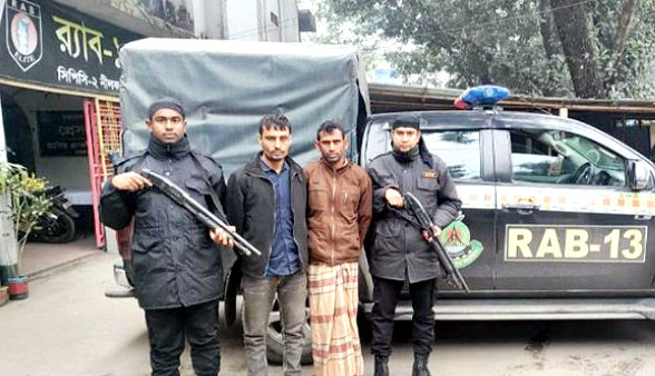 ১৫ কেজি গাঁজাসহ ২ মাদক কারবারি আটক